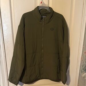 Outdoor Nation women’s olive Green Jacket and Full-Length Zipper
